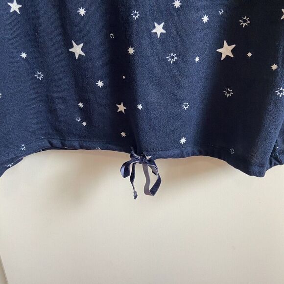 Lucky Brand Sleep Top Navy Blue Winter Club Size Small - Picture 5 of 9